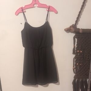 Empire Waist Little Black Spaghetti Strap Mini Dress By Guess Size XS